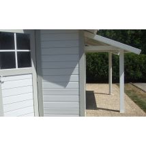 Auvent PVC pour abri de jardin Grosfillex - Monopente adossable - - Touschalets