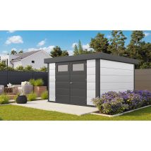 Abri métal Eléganto 3330 DD porte double - 9.8m² - - Porte Double - Touschalets