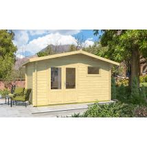 Abri de jardin EXTERIEUR DREAM 44mm - 9m² - Double pente - Double porte semi-vitrée - Touschalets