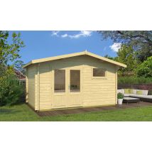 Abri de jardin EXTERIEUR DREAM 44mm - 11m² - Double pente - Double porte semi-vitrée - Touschalets