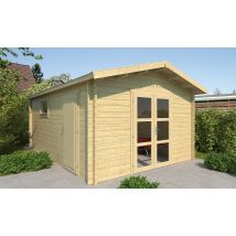 Abri ARRAS 44mm - 18.30m² intérieur - Double pente - Double porte vitrée - Touschalets