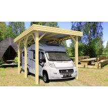 Carport camping car Evasion - 23,4m² couvert - Surface intérieure m² - Bois brut - Toit plat - - - - Touschalets - Bois brut - Surface