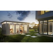Abri métal Casanova Biohort - Toit plat - Porte Double - Biohort
