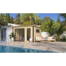 Poolhouse Vinéo 2 madriers 28/44mm - 14.44m² intérieur