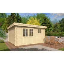 Abri de jardin toit plat Blagnac 34mm - 14,62m² intérieur