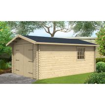 Garage Toulouse 44mm - 18,12m² intérieur - Surface intérieure 18.12 m² - Bois brut - Double pente - - Double vitrage 4/6/4mm - - Touschalets - Bois