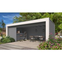 Pool house LA BAULE avec bar - 19.50m² - Arche blanche
