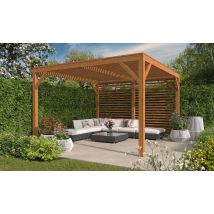 Pergola autoportée bois - 15.21 m² - 390 x 390 cm