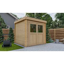 Cabanon de jardin brut JONZAC 5 Ep 28mm