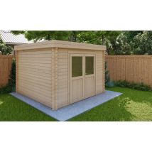 Cabanon de jardin brut JONZAC 9 Ep 28mm