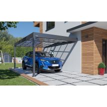 Carport adossable - Toit monopente - Libeccio wall - Aluminium - Surface intérieure m² - Aluminium - - - - - Touschalets - Aluminium - Surface