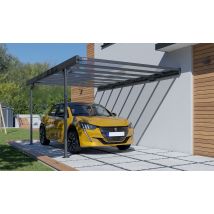 Carport adossé - Toit monopente - Mistral Wall - Aluminium - Surface intérieure m² - Aluminium - - - - - Touschalets - Aluminium - Surface