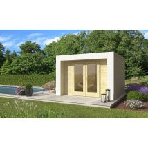 Poolhouse bois Hossegor 9 - 44 mm - 7.15m² intérieur - Arche blanche