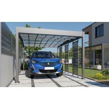 Carport aluminium - Toit monopente - Libeccio 3 claustras - Surface intérieure m² - Aluminium - - - - - Touschalets - Aluminium - Surface