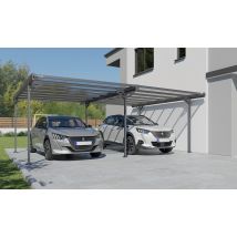 Carport aluminium 2 voitures - Toit monopente - Mistral Double - Surface intérieure m² - Aluminium - - - - - Touschalets - Aluminium - Surface