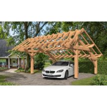 Carport Parodia toit asymétrique 5.43x5.41m pin Douglas - Surface intérieure m² - Bois Douglas - Double pente - - - - Touschalets - Bois Douglas -