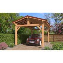 Carport Aneth toit 2 pentes 3.50x5.50m pin Douglas - Surface intérieure m² - Bois Douglas - Double pente - - - - Touschalets - Bois Douglas -
