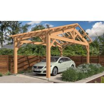 Carport Decumaria toit 2 pentes 3.50x6.50m pin Douglas - Surface intérieure m² - Bois Douglas - Double pente - - - - Touschalets - Bois Douglas -