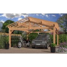 Carport Hortensia toit 2 pentes 6.00x6.00m pin Douglas - Surface intérieure m² - Bois Douglas - Double pente - - - - Touschalets - Bois Douglas -