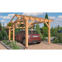 Carport Orcet toit 2 pans 3.00x4.84m pin Douglas - Surface intérieure m² - Bois Douglas - Double pente - - - - Touschalets - Bois Douglas -
