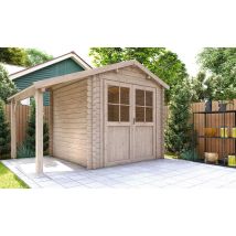 Cabanon de jardin avec appentis toit 2 pentes Marmande 5 Ep 28mm