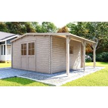 Abri de jardin brut Marmande 15 appentis Ep 28mm