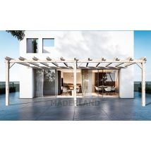Pergola bois lamellé-collé adossée Sevilla