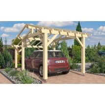 Carport Orcet toit 2 pans 3.00x4.84m Epicéa - Surface intérieure m² - Bois brut - Double pente - - - - Touschalets - Bois brut - Surface
