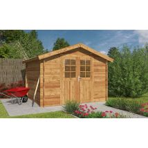 Abri de jardin BALISTRA 7 autoclave 34 mm - 6.37m² intérieur - Double pente - Porte Double - Touschalets