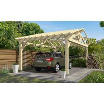 Carport Freesia toit 2 pentes 4.50x6.50m Epicéa - Surface intérieure m² - Bois brut - Double pente - - - - Touschalets - Bois brut - Surface