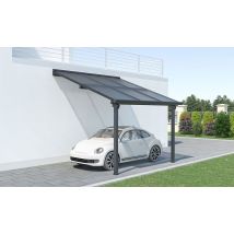 Carport aluminium adossable Sunny A pour 6 panneaux solaires 364x331x350 - 12.05m2 - Surface intérieure m² - Aluminium - - - - - Touschalets -
