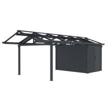 Remise en métal pour carport Sunki 310x206x277 - 6.39m2 - Surface intérieure m² - - - - - - Touschalets - - Surface intérieure m² - - - -