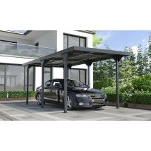 Carport toit plat acier galvanisé anthracite George 546x284cm - 15.50m2 - Surface intérieure m² - Métal - - - - - Touschalets - Métal - Surface