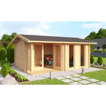 Abri de jardin HAMPSHIRE 44mm - plancher bois inclus - 11.97m2 intérieur