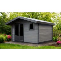 Abri de jardin composite Pipéri, toit 2 pentes, 3.8x3m