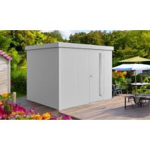 Abri métal Neo 2C Biohort - 292x236x222cm - 1 porte - Toit plat - Porte simple - Biohort