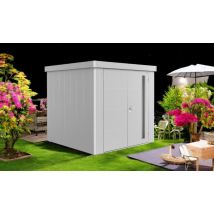 Abri métal Neo 2B Biohort - 236x236x222cm - 2 portes - Toit plat - Porte simple - Biohort