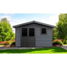 Abri de jardin composite Matala, toit 2 pentes, 3.7x3m