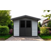 Abri de jardin composite Fodele, toit 2 pentes, 3x3m, 9m2