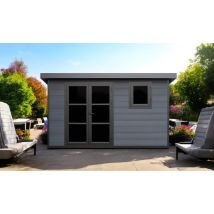 Abri de jardin composite Fira, toit monopente, 3.7x3m