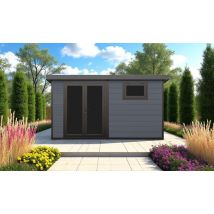 Abri de jardin composite Strasbourg, toit monopente, 4x3m, 12m2