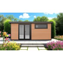 Abri de jardin composite Antibes, toit monopente, 5x3m, 15m2