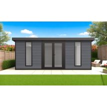 Abri de jardin composite Colombes, toit monopente, 5.42x2.90m, 15.72m2