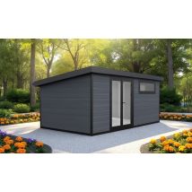 Abri de jardin composite Calais, toit monopente, 5x3m, 15m2