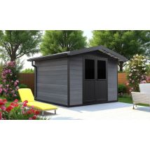 Abri de jardin composite Fodele, toit 2 pentes, 3x3m, 9m2