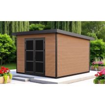 Abri de jardin composite Meaudre, toit monopente, 2.9x2.9m, 8.41m2