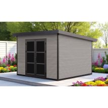 Abri de jardin composite Rencurel, toit monopente, 2.9x2.9m, 8.41m2