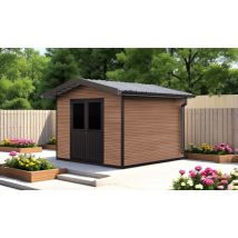 Abri de jardin composite Vassieux, toit 2 pentes, 3x3m, 9m2
