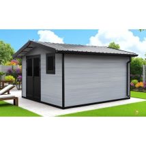 Abri de jardin composite Volos, toit 2 pentes, 3.7x3.7m, 13.68m2