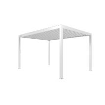 Pergola manuelle bioclimatique alu Gaillard 4x4m 44B blanche